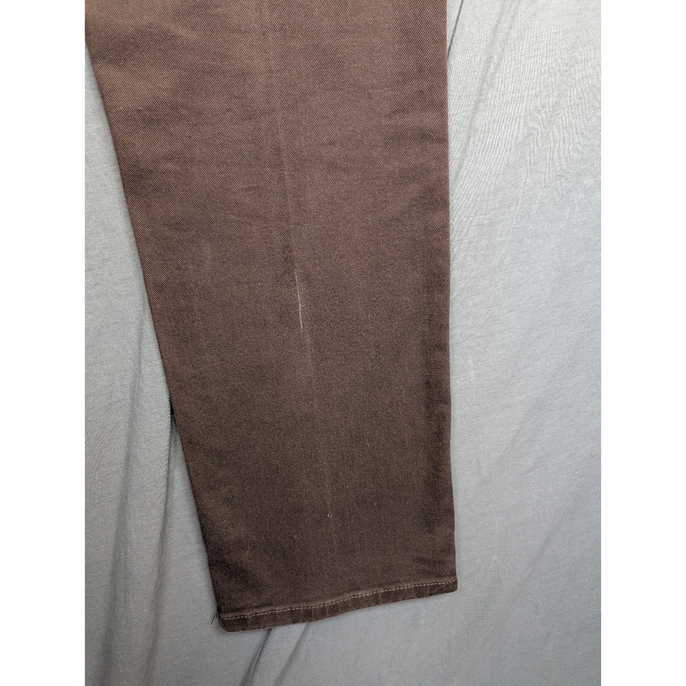 Lee Women's Dark Brown Corduroy Jeans Straight Fit Size 10 Long - Picture 5 of 8